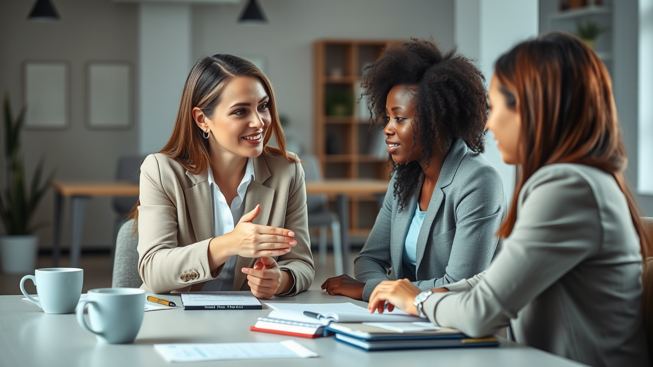 Sales coach providing mentorship, highlighting leadership in sales development